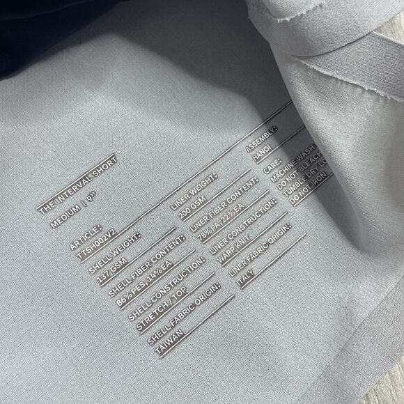 Ten Thousand The Interval Shorts Men Medium Gray Lined Gym Casual 9" Inseam T - Picture 6 of 9